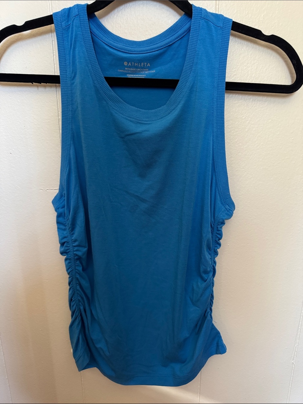 ATHLETA Fastest Track Ruched Racerback Active Tank Top SIZE: SP MSRP $49